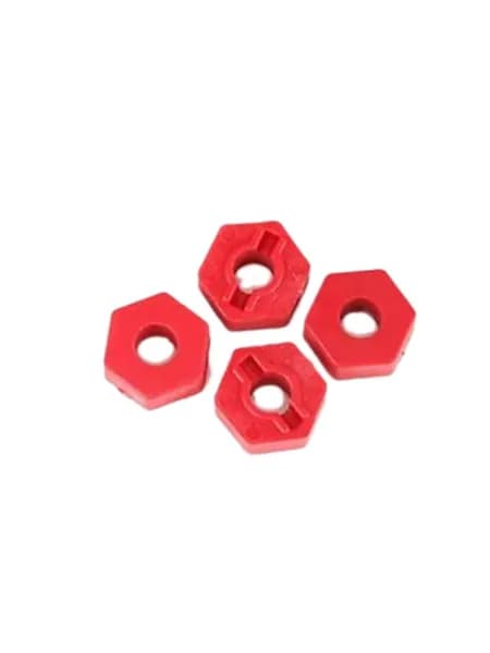 RP2021-red Хексы колесные 12mm из нейлона красного цвета для моделей Remo Hobby 1/16 Smax, S-evor, Rocket, Dingo