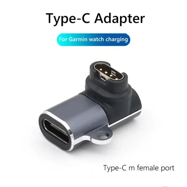 Переходник Type-C для зарядки часов Garmin с 90-градусным изгибом