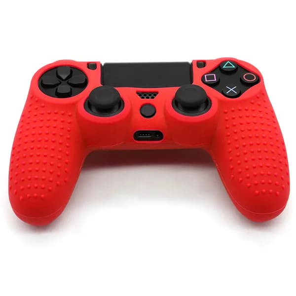 Силиконовый чехол для геймпада PS4, PS4 Pro и PS4 Slim, красный