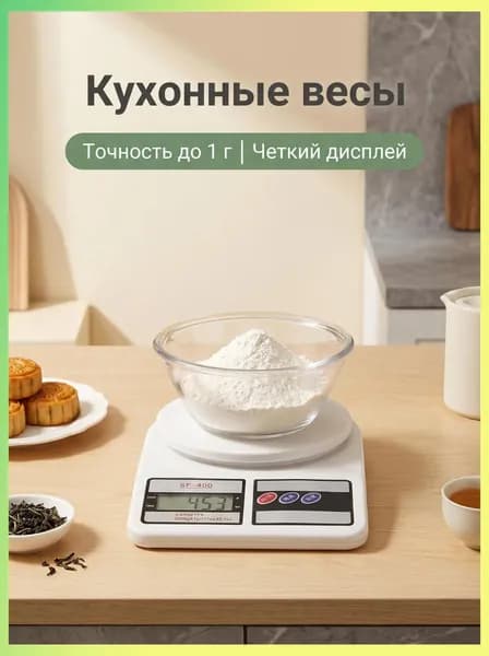 Электронные кухонные весы, белый