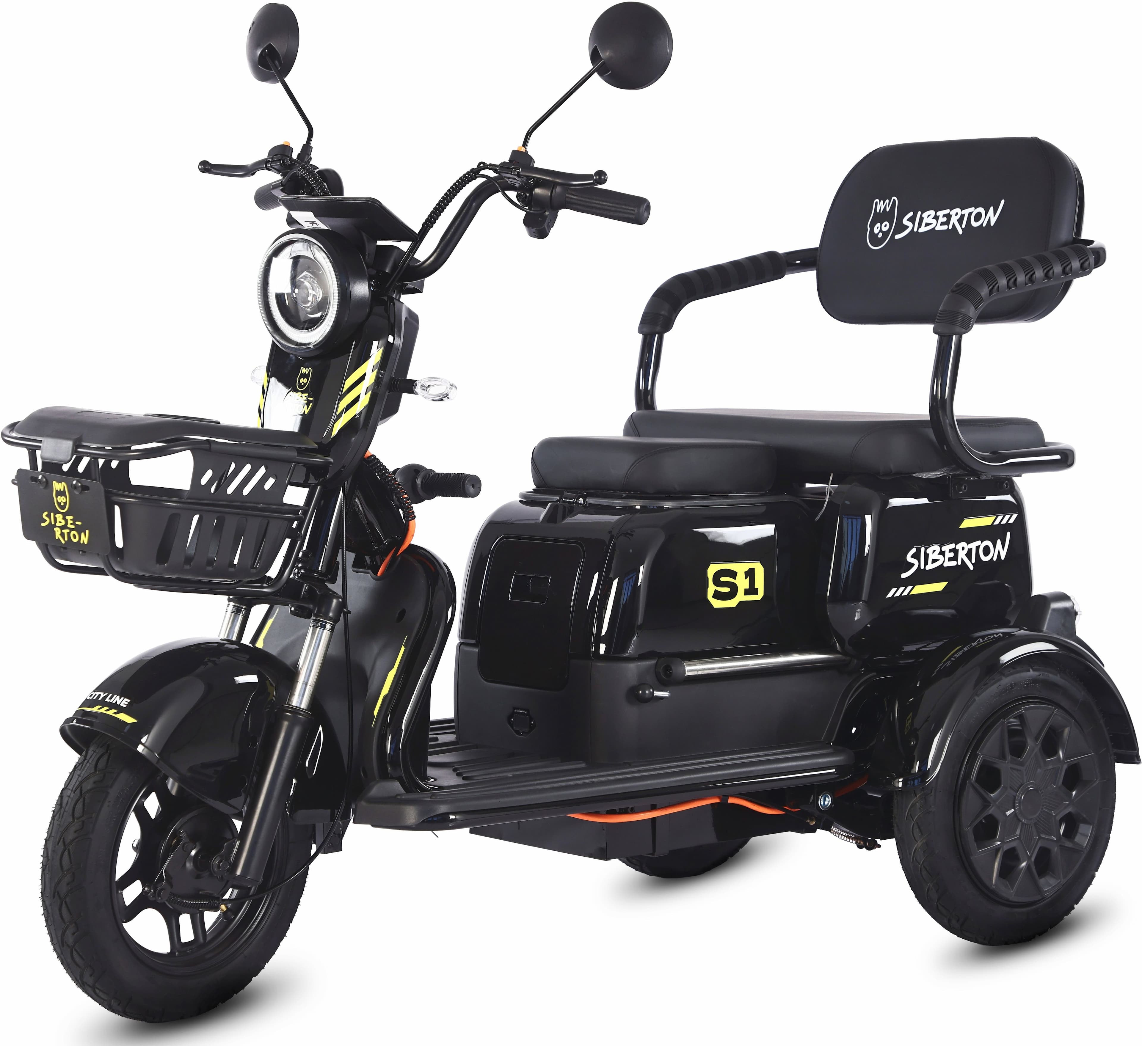 Электротрицикл SIBERTON S1 2000W (60V/21Ah) двухместный