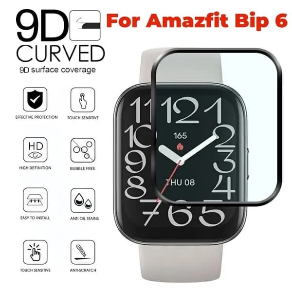 Мягкая изогнутая защитная пленка совместимые Amazfit Bip 6