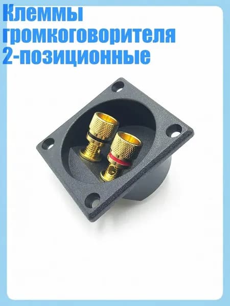 Клеммы громкоговорителя 2-позиционные, Черный