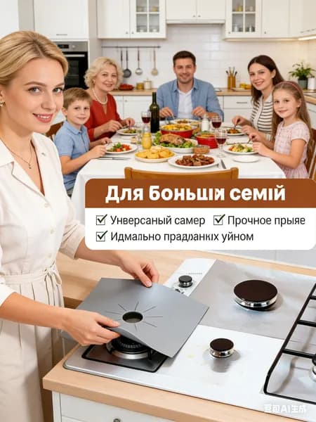 Защитный экран от брызг на плиту, 27 см, 4 шт