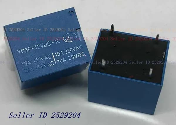 реле DIP5 10A YC3F-12VDC-1C T73-1C-12V