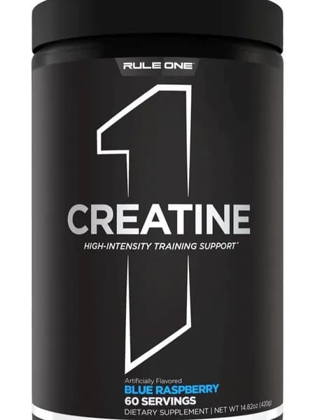 Rule One (R1), Creatine monohydrate, Креатин моногидрат, 60 порций, Голубая малина
