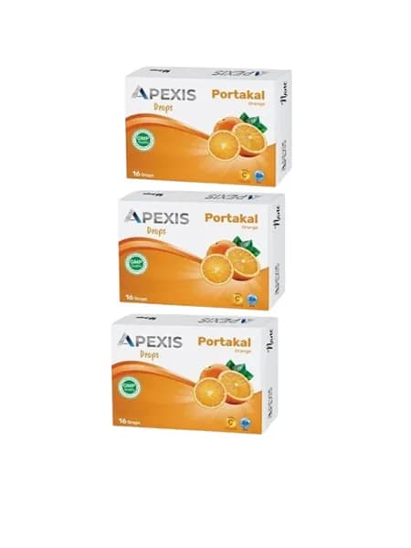 Пастилки Apexis Drops со вкусом апельсина, упаковка 16 шт.