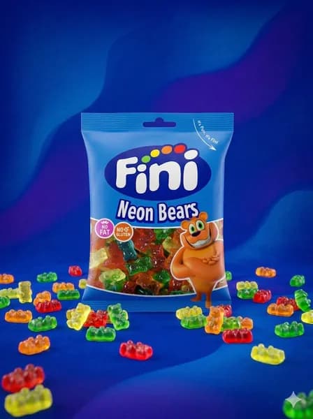 Жевательный мармелад Fini (Фини) Neon Bears Неоновые мишки
