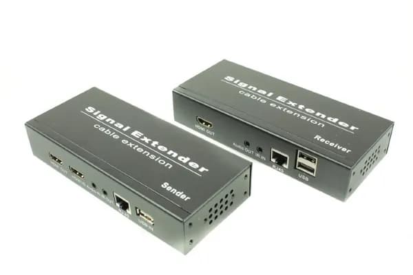 Комплект для передачи HDMI, 2хUSB и ИК управления по сети Ethernet Osnovo TLN-HiKM2+RLN-HiKM2