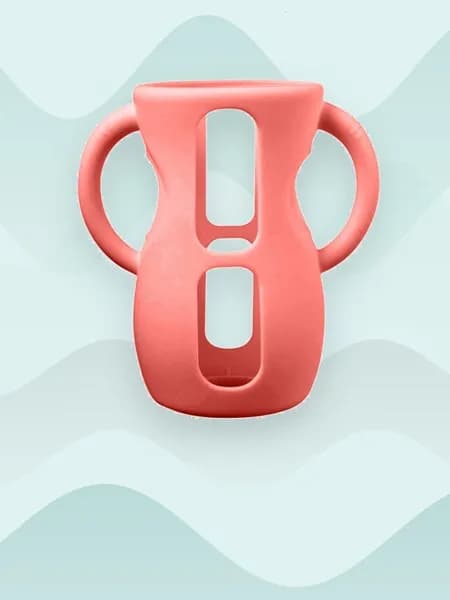 Чехол силиконовый для стеклянных детских бутылочек, розовый 1 - 240ml
