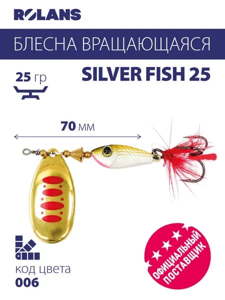 Блесна вращающаяся (вертушка) ROLANS Silver Fish 25 ( 25гр/ ROL-SF25-006)