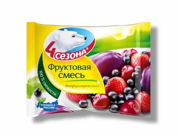 Фруктовая смесь 300 г, 4 Сезона, замороженная