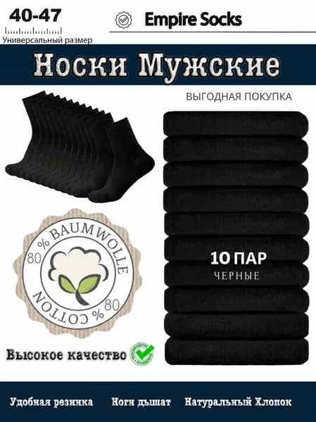 Носки мужские Носки Empire Socks мужские, 10 пар, 10 пар