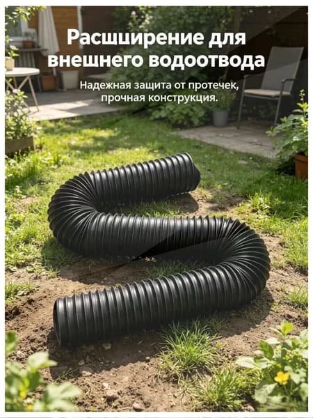 Наружная дренажная труба для дождевой воды, телескопическая удлинительная дренажная труба, 1,4 м