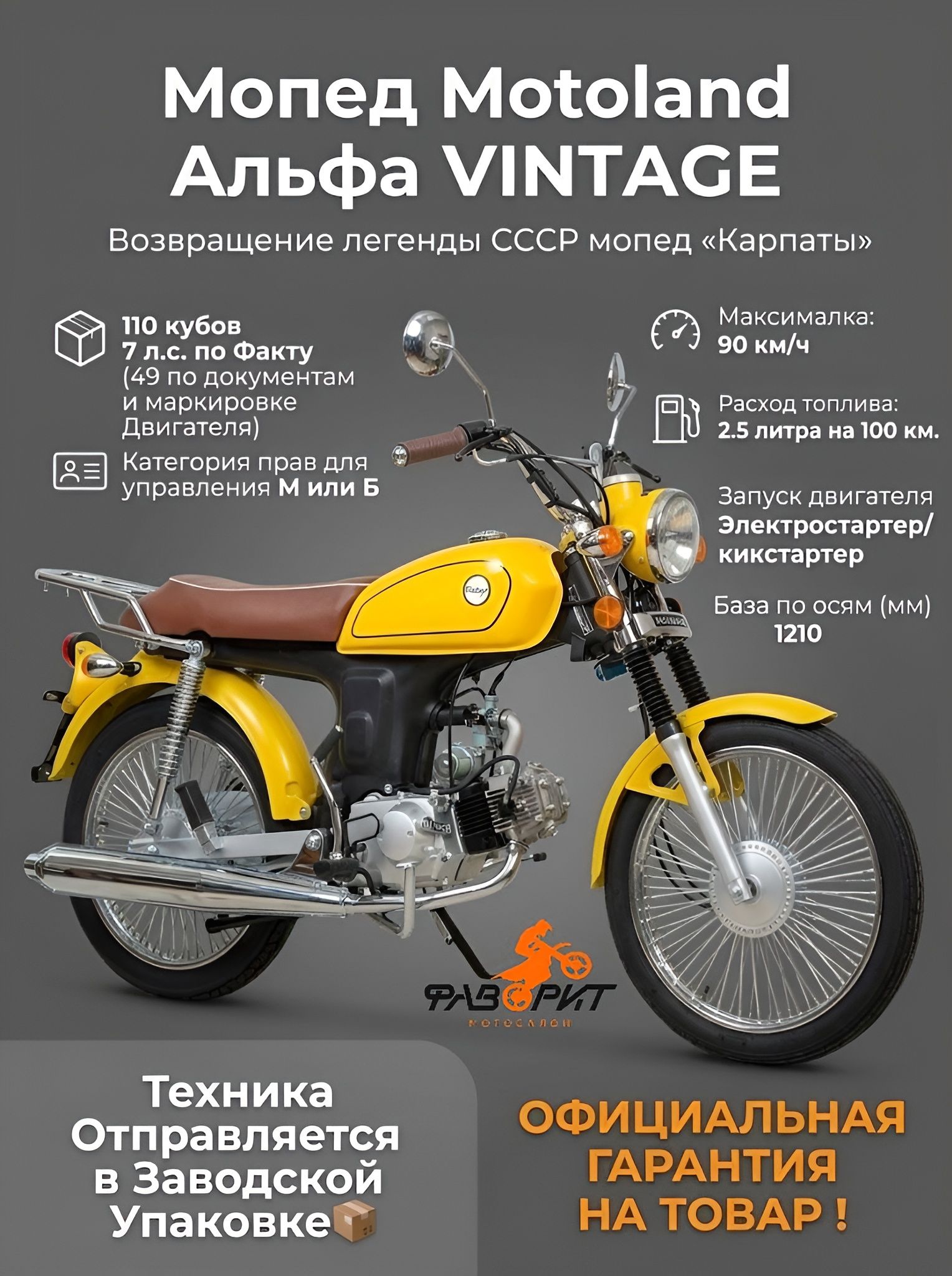 Мопед Motoland Альфа VINTAGE 110 (49)