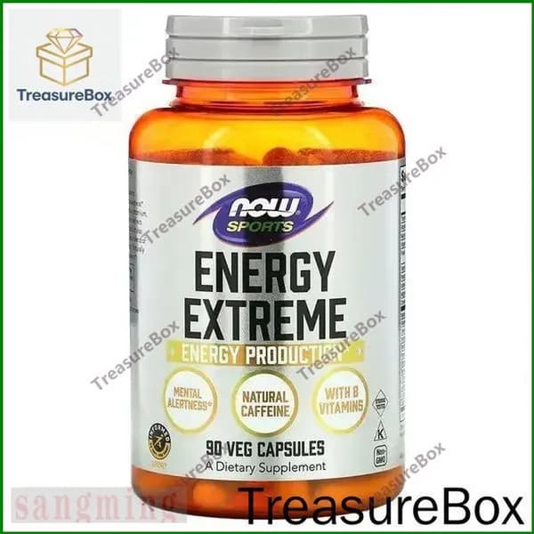 NOW Foods, Sports, Energy Extreme, препарат для поддержки физической и умственной активности, 90 растительных капсул
