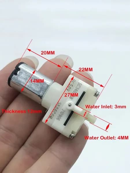 Микроводяной насос DC5V 80 мл/мин для робота-пылесоса FF-031PK