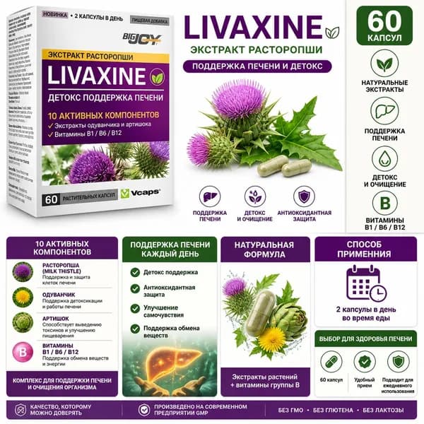 Suda Vitamin Livaxine 60 капсул