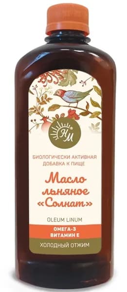 Масло льняное Натуральные масла жидкое, 500 мл