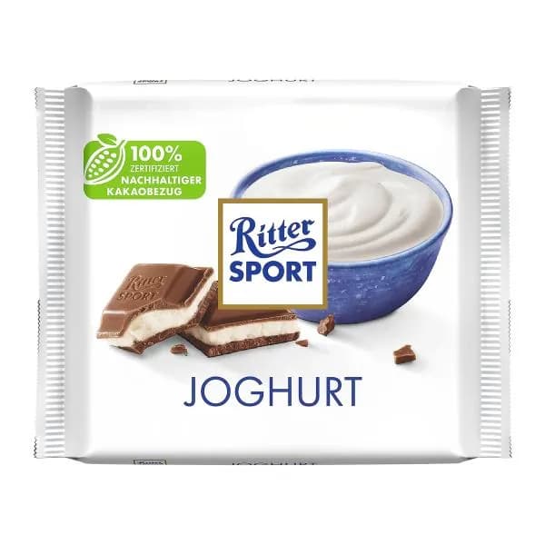 Молочный шоколад с йогуртной начинкой Ritter Sport 100г