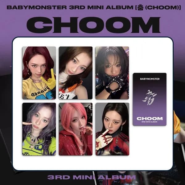 Карточки Babymonster k-pop карточки коллекционные 54 * 86 мм 6 шт