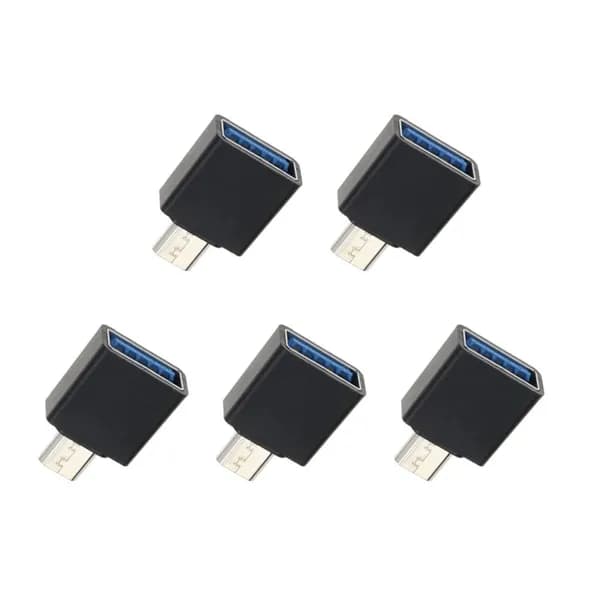 USB-адаптер OTG Type-C 5 шт, Черный - Микроинтерфейс