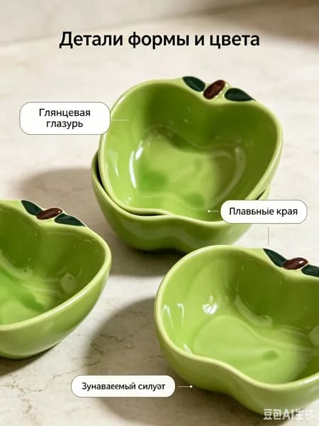 Салатник 10 шт зеленый