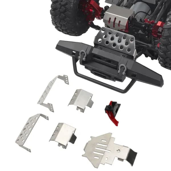 Броня шасси RC, защита от ударов, для Traxxas 1/10, нержавеющая сталь