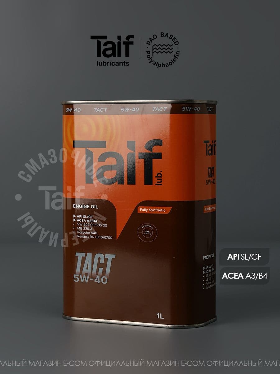 TAIF TACT 5W-40 Масло моторное, Синтетическое, 1 л