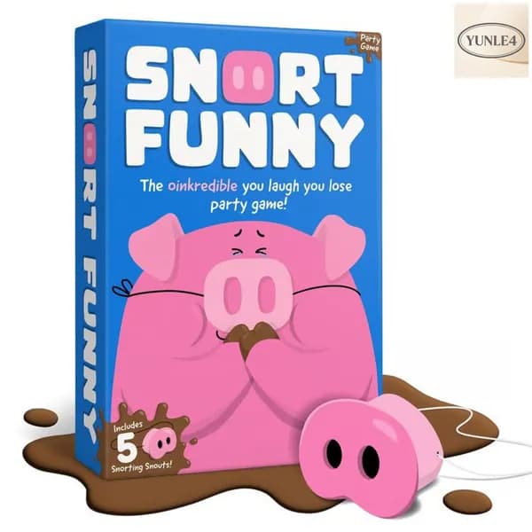 Игра на вечеринку Snort Funny с пятачками и 150 карточками вызовов