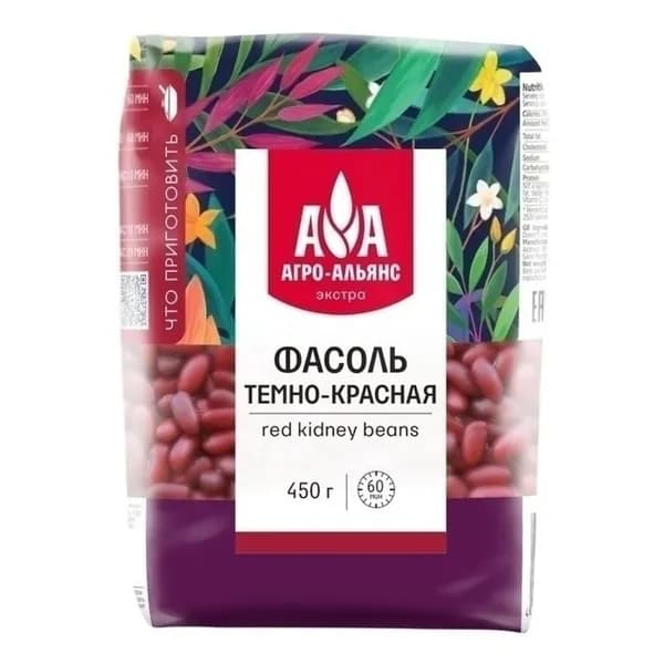 Фасоль Агро-Альянс Экстра темно-красная 450 г