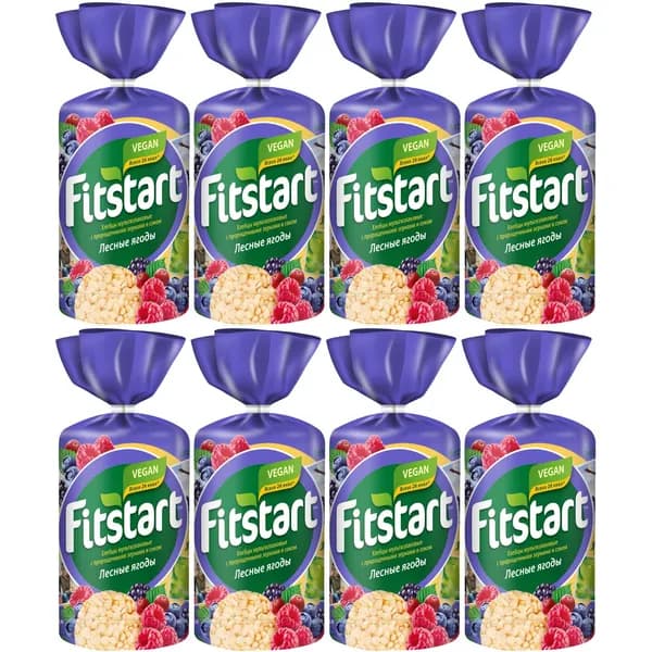 Хлебцы мультизлаковые Fitstart лесные ягоды 100 г, набор: 8 штук