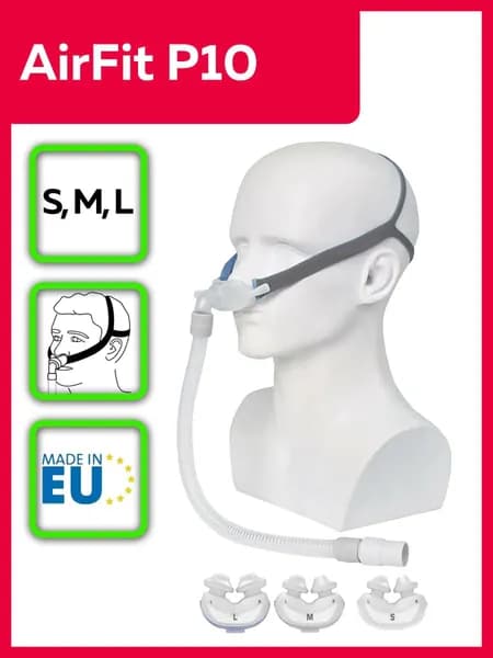 Носовые канюли Resmed Airfit P10, трехразмерные (S,M,L)
