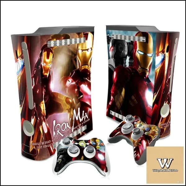 Пленка для наклейки игровой консоли подходит для толстой консоли Xbox360 с рисунком Человека-паука и Дэдпула