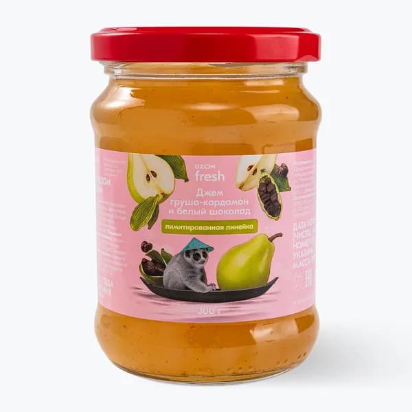 Джем Груша с кардамоном и белым шоколадом 300 г, Ozon fresh