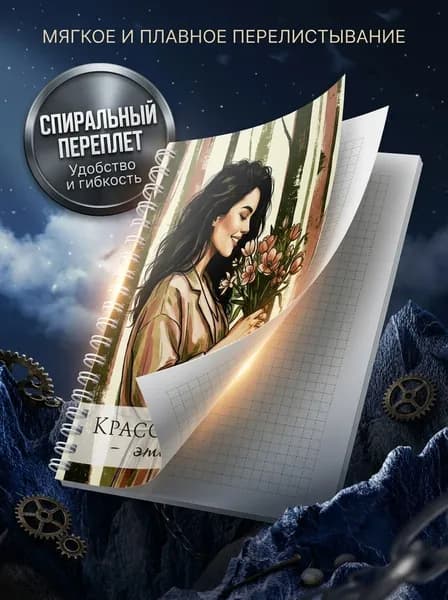 Блокнот на спиральной пружине