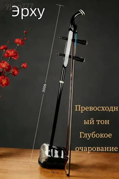 Эрху для начинающих, китайский классический струнный инструмент, чёрный