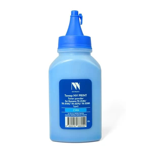 NV Print Тонер NVP для Kyocera ТК - 5140 ТК - 5150 ТК - 5270 ТК - 5280 Type2 85г Cyan совместимый