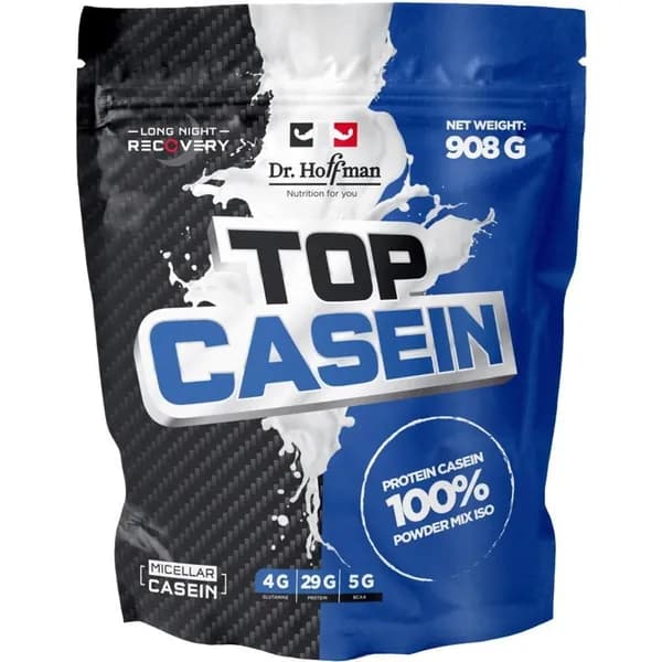 Казеин протеин казеиновый Top Casein Dr. Hoffman 908 гр (Клубника)