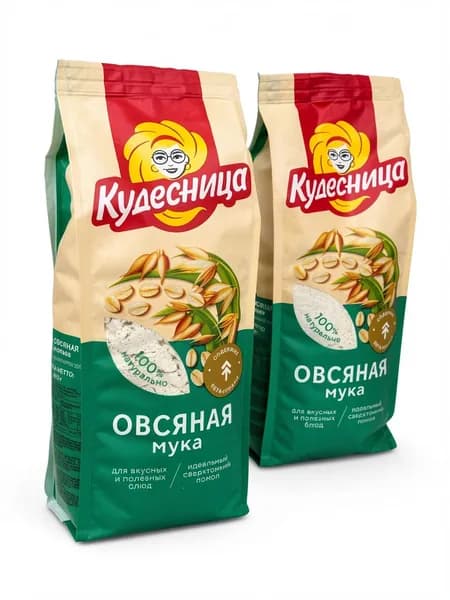 Мука овсяная Кудесница, 2 шт по 400 г