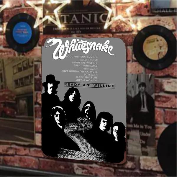 Металлическая картина White Snake, 30 20 см, прямоугольная