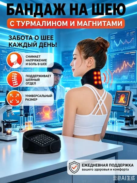 Теплый пояс для шеи, 1 штука