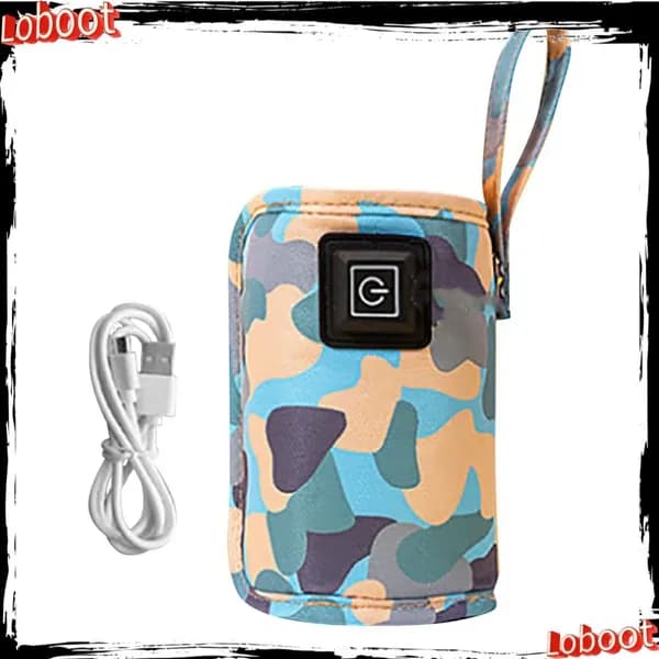 USB-сумка для подогрева бутылочек с молоком Крышка для детской бутылочки камуфляжно-синего цвета