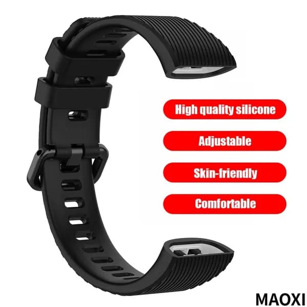 Силиконовый ремешок для фитнес-браслета Huawei Band 4 Pro TER-B29S, черный