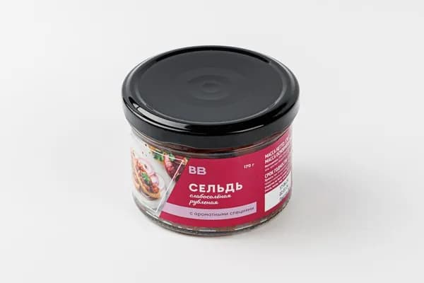 Сельдь слабосоленая рубленая с ароматными специями, 170 г