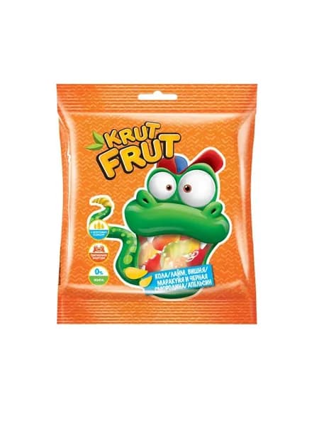 KrutFrut Жевательный мармелад в форме забавных змеек, 70 гр