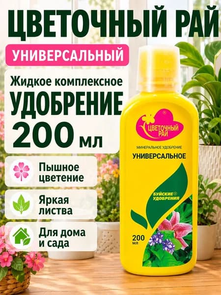 Удобрение Цветочный рай универсальное 0,2 л Буйские удобрения