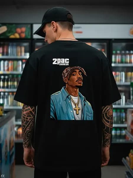 Футболка оверсайз 2Pac Shakur