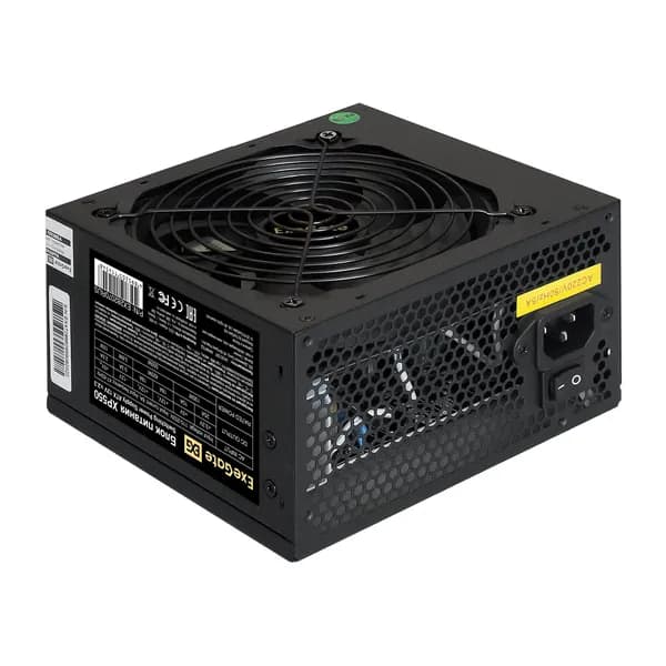 Блок питания 550W ExeGate XP550 (ATX, 12cm fan, 24pin, (4+4)pin, PCI-E, 3xSATA, 2xIDE, black)