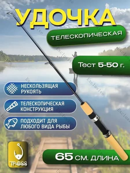 Удилище, рабочая длина:  65 см , до 50 гр